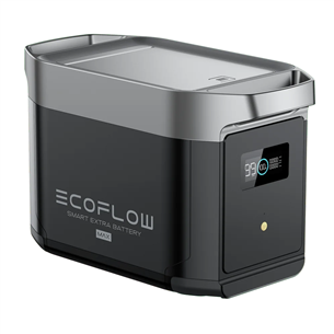EcoFlow Delta 2 Max Smart Extra Battery, 2048 Wh, melna - Papildu akumulators