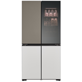 LG MoodUP, 617 L, augstums 187 cm, pelēka/balta - SBS Ledusskapis