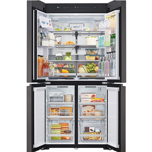 LG MoodUP, 617 L, augstums 187 cm, pelēka/balta - SBS Ledusskapis