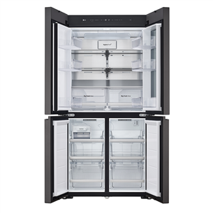 LG MoodUP, 617 L, augstums 187 cm, pelēka/balta - SBS Ledusskapis