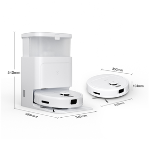 Ecovacs Deebot N30 Pro Omni, Wet & Dry, balta - Robots putekļu sūcējs