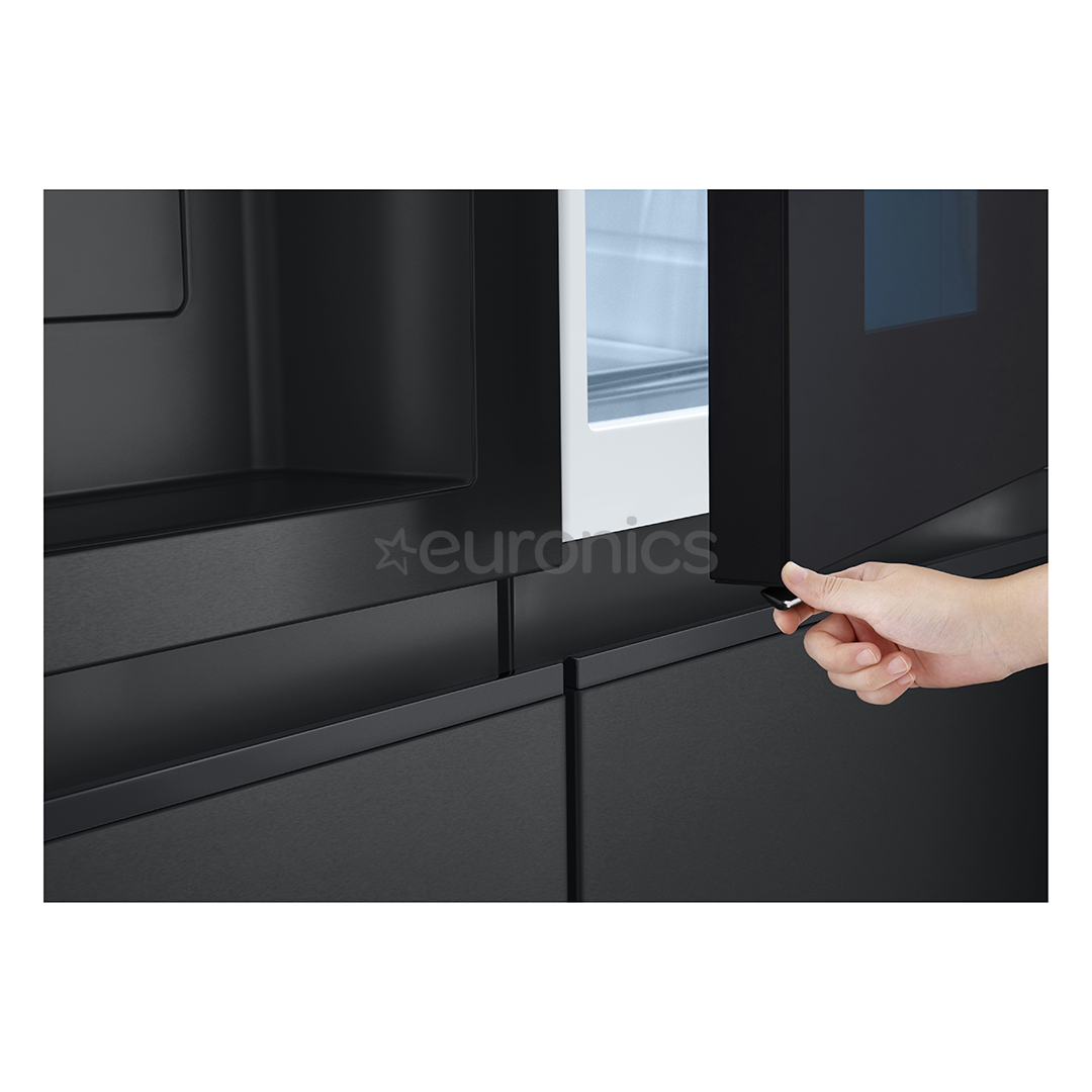 LG, InstaView, 628 л, высота 179 см, черный - SBS-холодильник