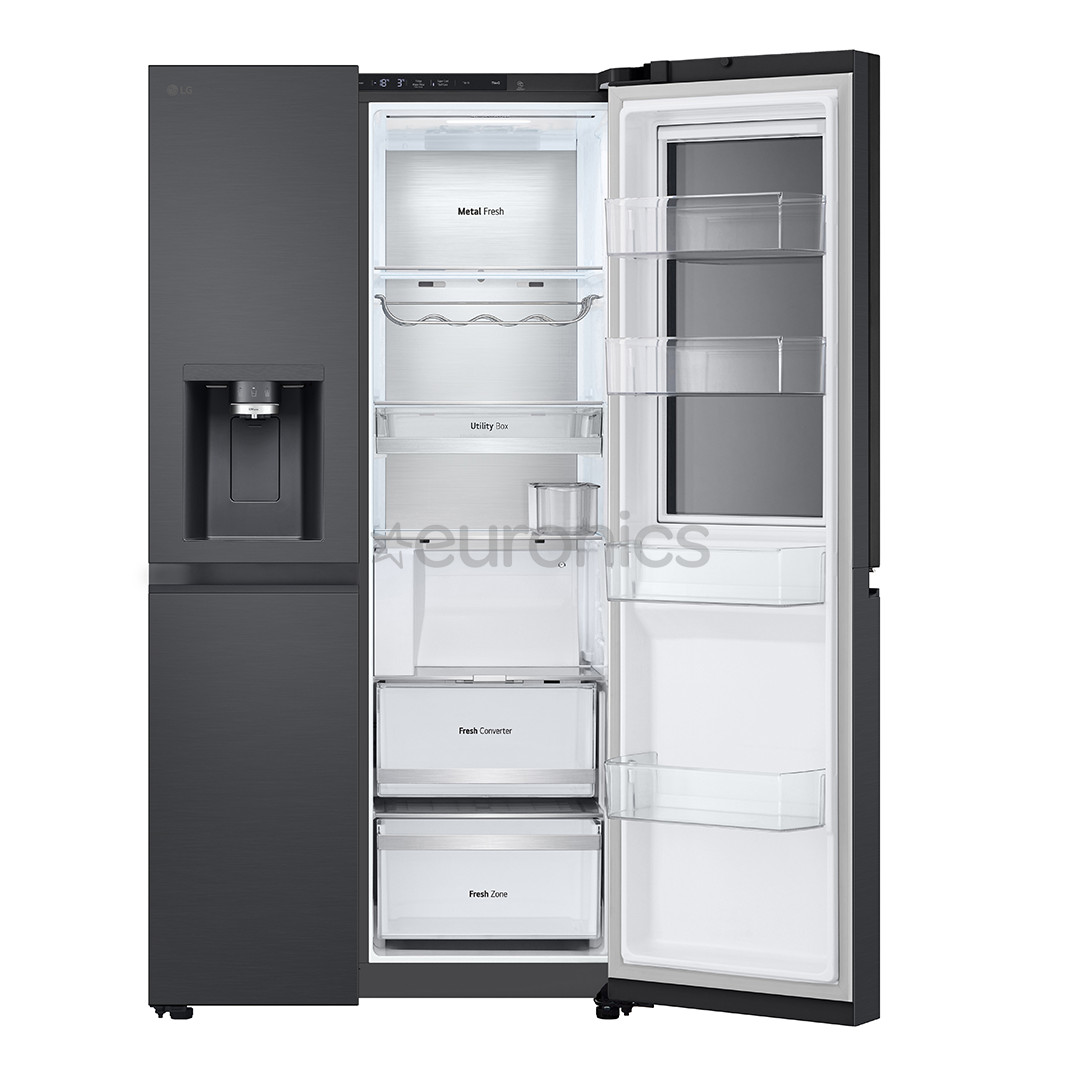 LG, InstaView, 628 L, augstums 179 cm, melna - SBS Ledusskapis