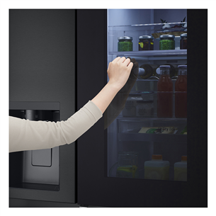 LG, InstaView, 628 л, высота 179 см, черный - SBS-холодильник