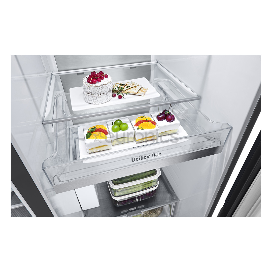 LG, InstaView, 628 L, augstums 179 cm, melna - SBS Ledusskapis