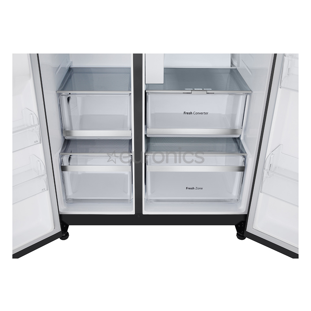 LG, InstaView, 628 L, augstums 179 cm, melna - SBS Ledusskapis