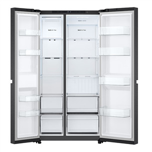 LG, NoFrost, 664 L, augstums 179 cm, melna - Ledusskapis