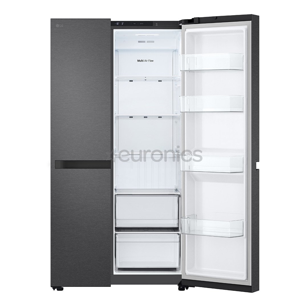 LG, NoFrost, 664 L, augstums 179 cm, melna - Ledusskapis