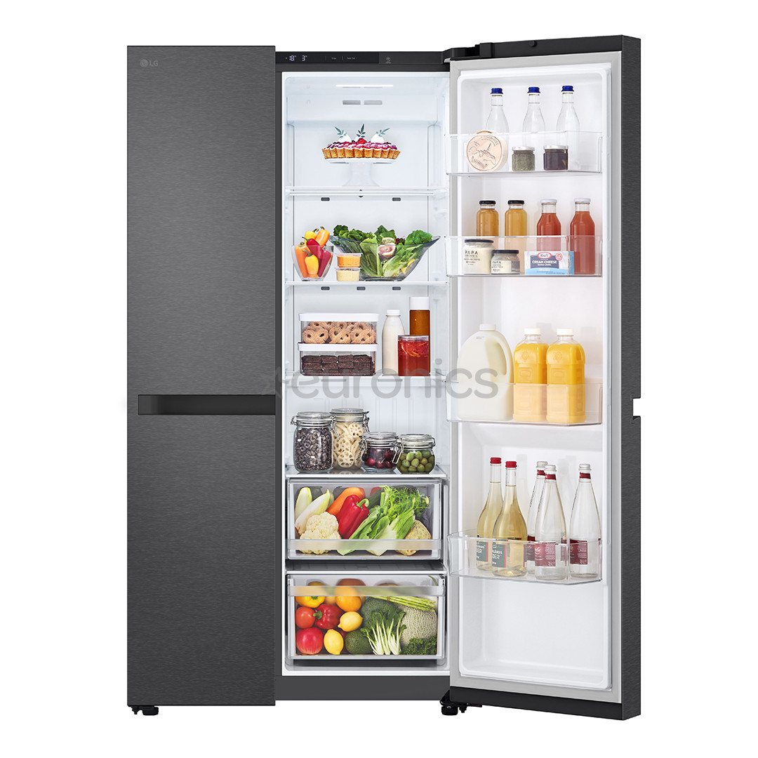 LG, NoFrost, 664 L, augstums 179 cm, melna - Ledusskapis