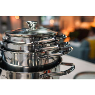 Tefal Cook Eat, 7 priekšmeti, 16/20/24 cm - Katlu komplekts + vāki