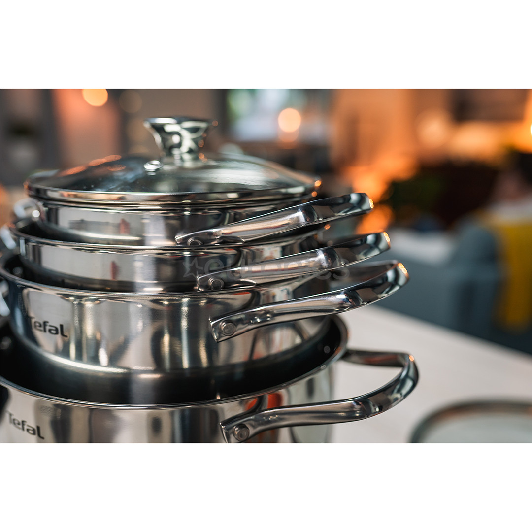 Tefal Cook Eat, 16/20/24 cm, 7 pc set - Saucepan + stewpots + lids