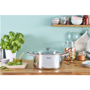 Tefal Cook Eat, 16/20/24 cm, 7 pc set - Saucepan + stewpots + lids