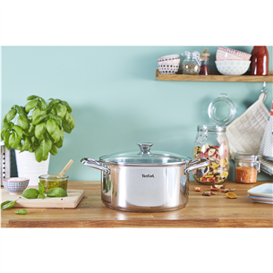 Tefal Cook Eat, 7 priekšmeti, 16/20/24 cm - Katlu komplekts + vāki