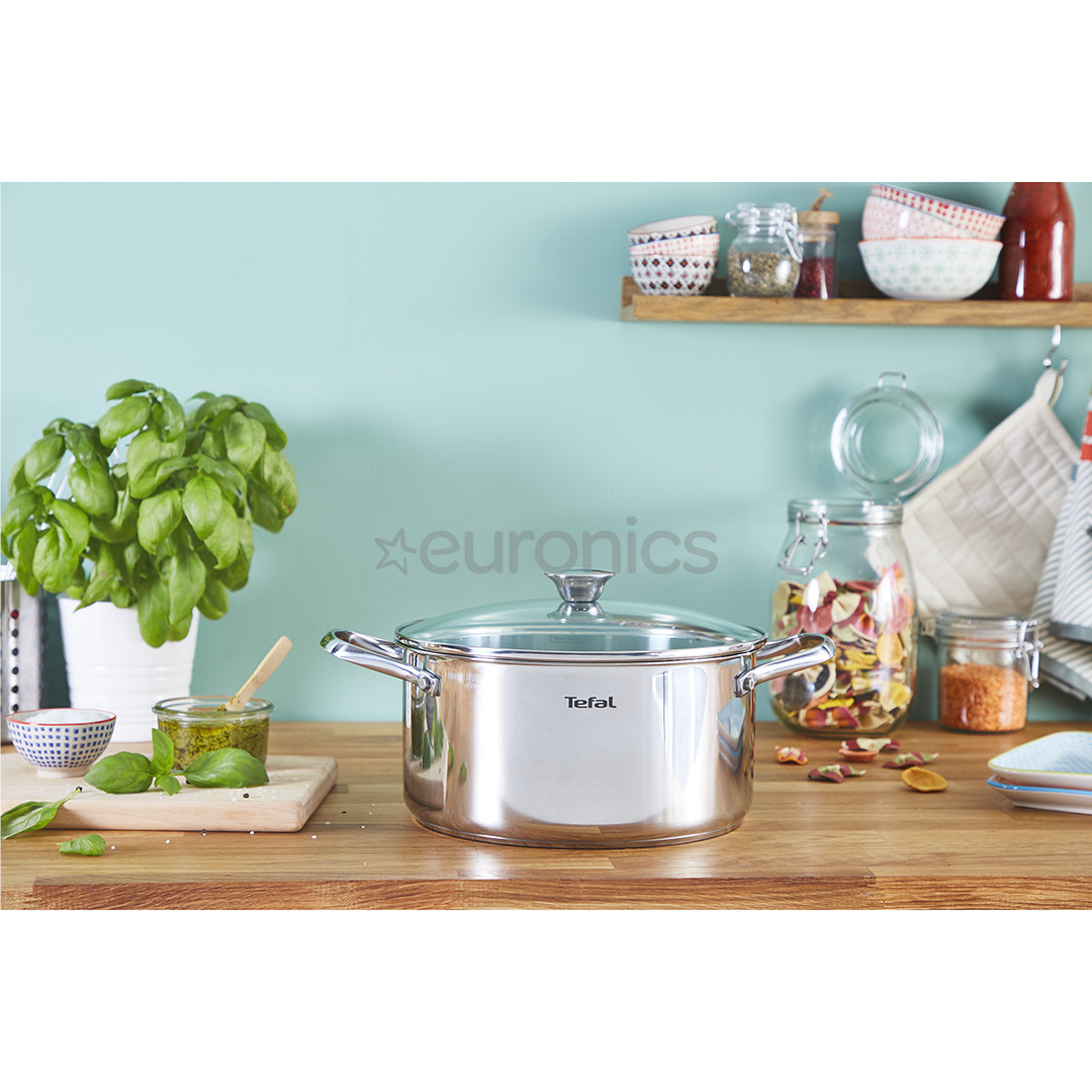 Tefal Cook Eat, 16/20/24 cm, 7 pc set - Saucepan + stewpots + lids