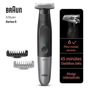 Braun Series X, melna - Skuveklis/trimmeris