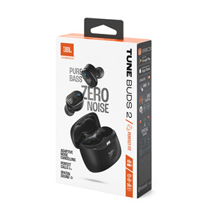 JBL Tune Buds 2, melna - Bezvadu austiņas