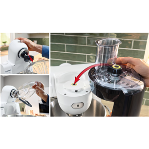 Bosch, Series 6, 1600 W, balta - Virtuves kombains