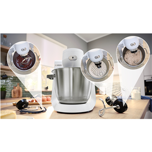 Bosch, Series 6, 1600 W, balta - Virtuves kombains