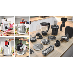 Bosch, Series 6, 1600 W, balta - Virtuves kombains