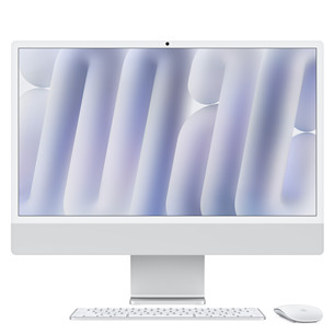 Apple iMac 24" (2024), Nano, M4 10C/10C, 16 GB, 256 GB, RUS, sudraba - Dators MD3H4RU/A
