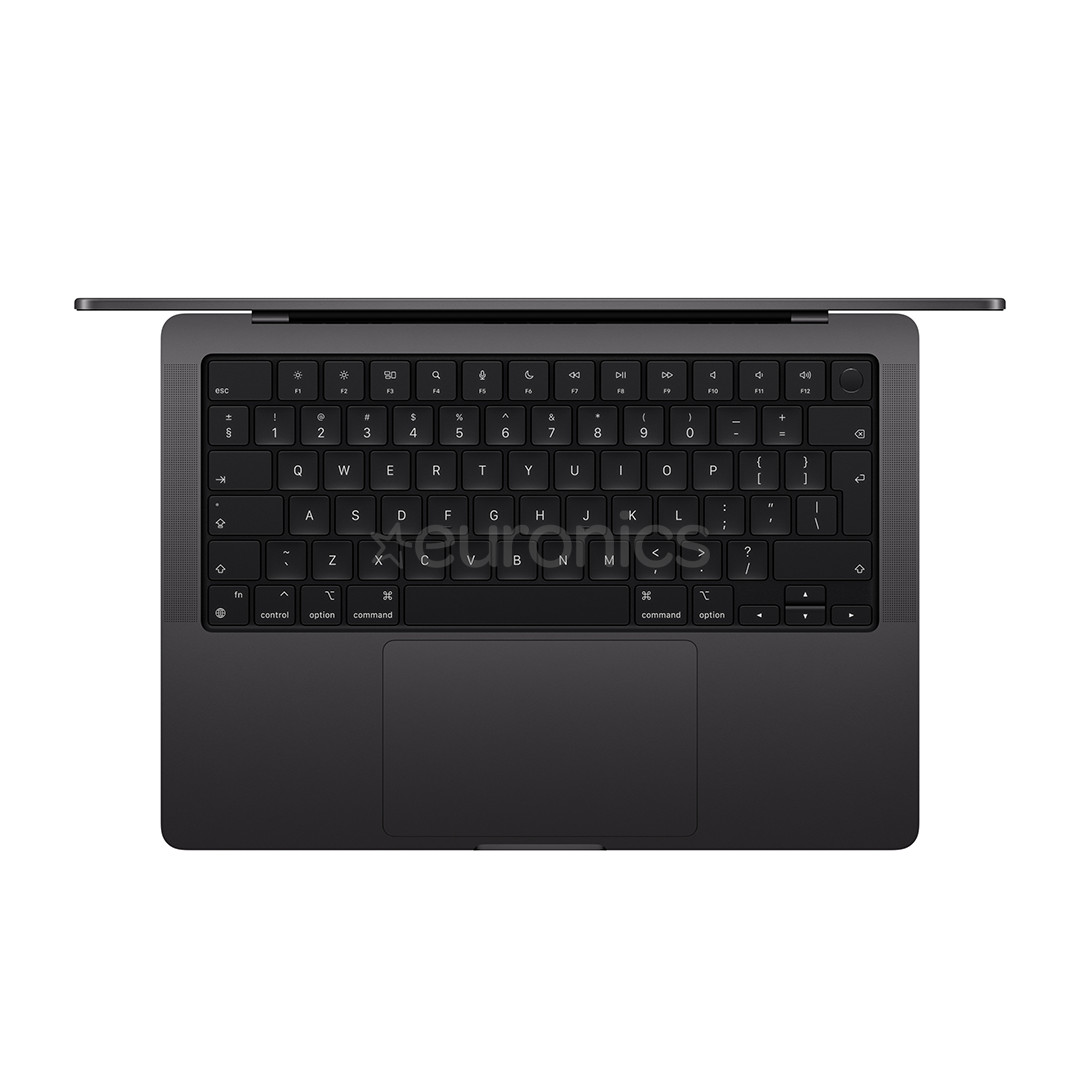 Apple MacBook Pro 14 (2024) M4, 10C/10C, 24 GB, 1 TB, RUS, melna - Portatīvais dators
