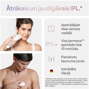 Braun IPL Skin i-Expert Pro 7 PL7147, balta/zelta - Fotoepilators