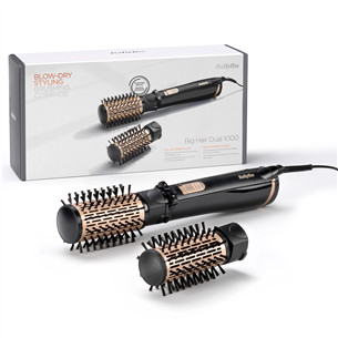 BaByliss Big Hair Dual 1000, 1000 W, melna/zelta - Rotējošs matu veidotājs