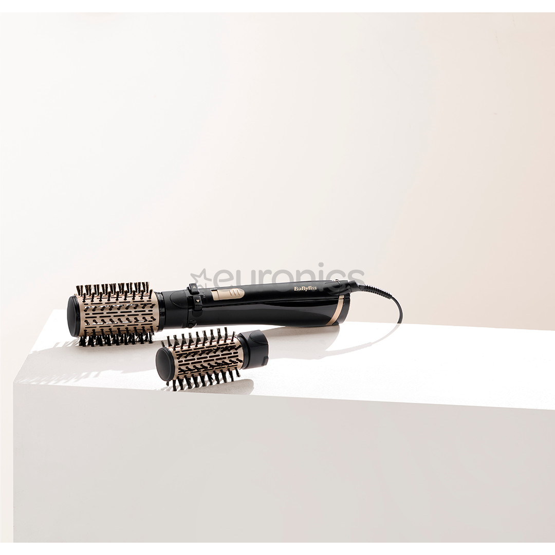 BaByliss Big Hair Dual 1000, 1000 W, melna/zelta - Rotējošs matu veidotājs