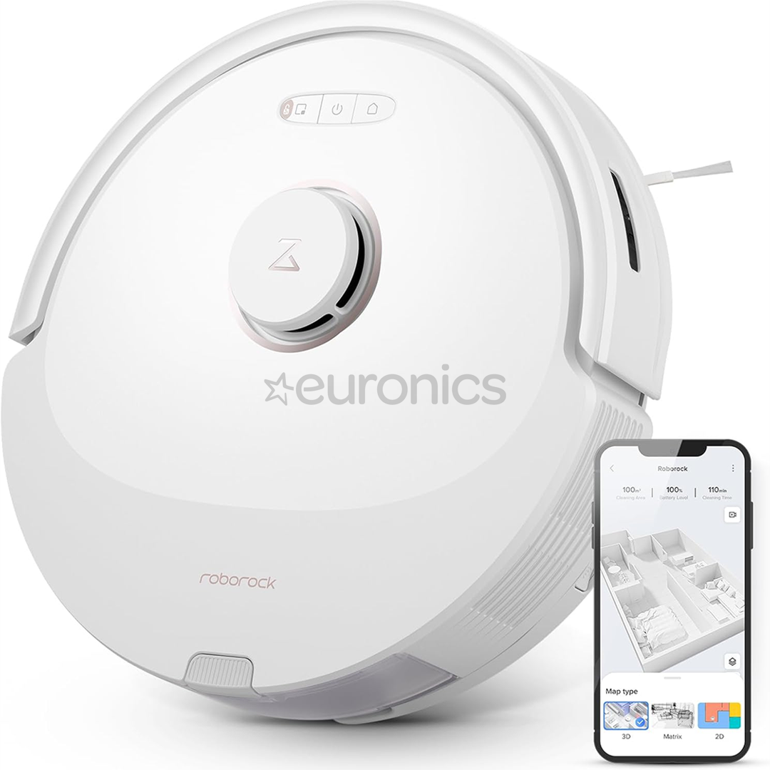 Roborock Q8 Max, сухая и влажная уборка, белый - Робот-пылесос