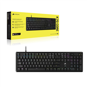 Corsair K70 Core RGB, ENG, melna - Klaviatūra