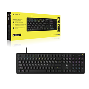 Corsair K70 Core RGB, ENG, черный - Клавиатура