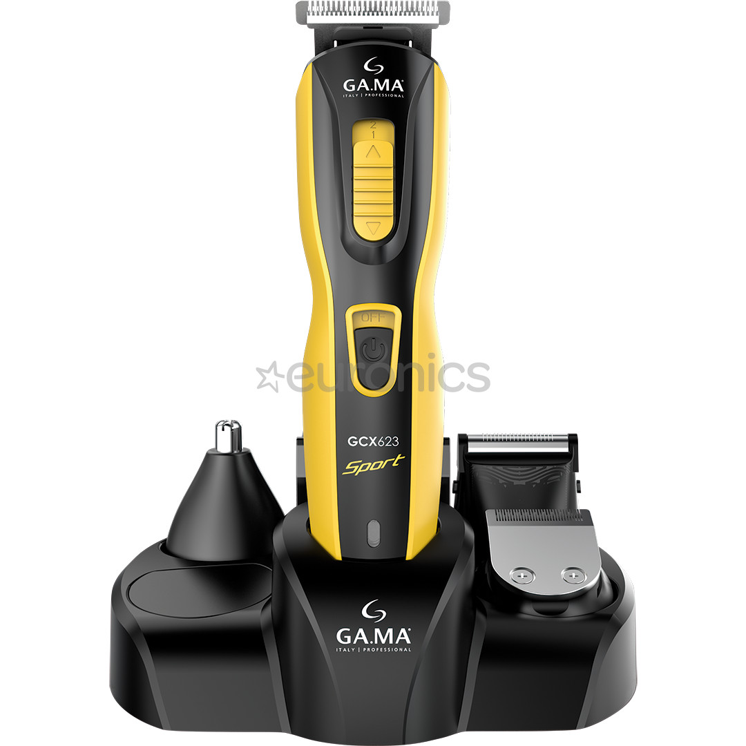 GA.MA, GCX623 Sport, черный/желтый - Комплект для стрижки волос