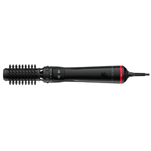 Rowenta x Karl Lagerfeld Brush Activ', 1000 W, melna/sarkana - Rotējošs matu veidotājs