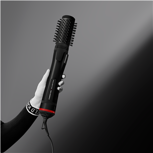 Rowenta x Karl Lagerfeld Brush Activ', 1000 W, melna/sarkana - Rotējošs matu veidotājs