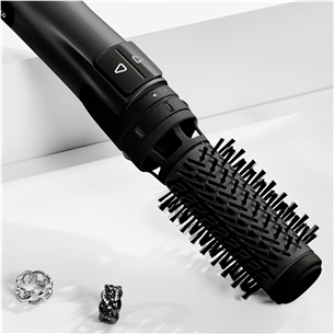 Rowenta x Karl Lagerfeld Brush Activ', 1000 W, melna/sarkana - Rotējošs matu veidotājs