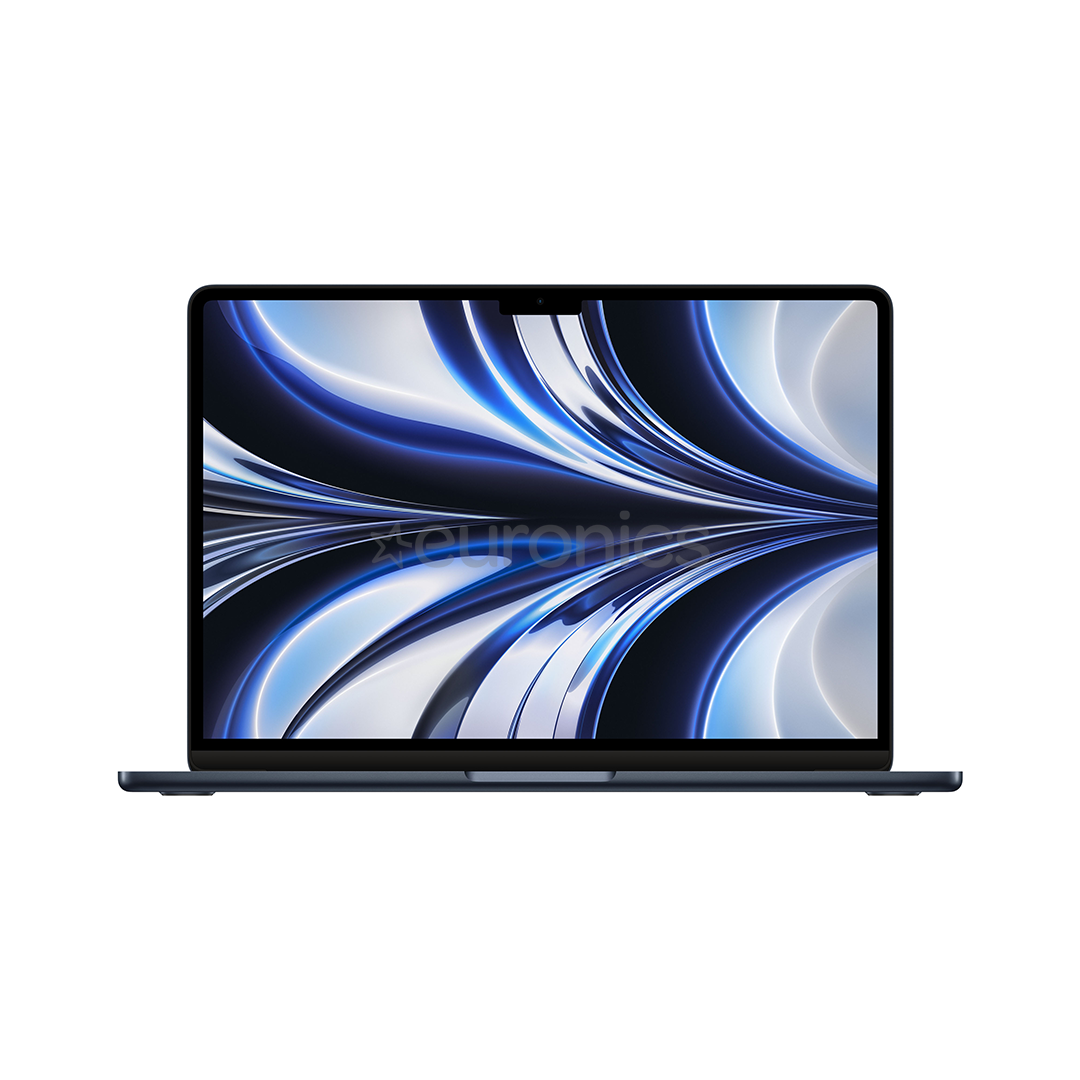 Apple MacBook Air 13" (2022), M2 8C/8C, 16 GB, 256 GB, ENG, melna - Portatīvais dators