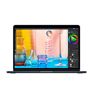 Apple MacBook Air 13" (2024), M3 8C/10C, 24 GB, 512 GB, RUS, melna - Portatīvais dators