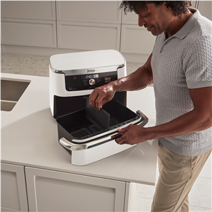 Ninja Foodi FlexDrawer Dual, 10.4 L, 2470 W, balta - Karstā gaisa friteris