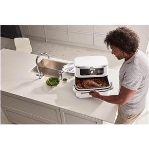 Ninja Foodi FlexDrawer Dual, 10.4 L, 2470 W, balta - Karstā gaisa friteris
