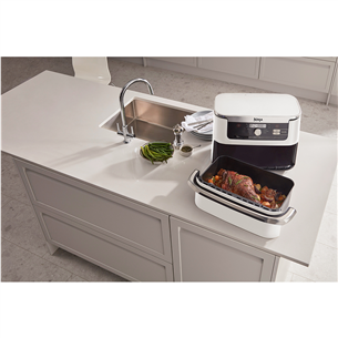 Ninja Foodi FlexDrawer Dual, 10.4 L, 2470 W, balta - Karstā gaisa friteris