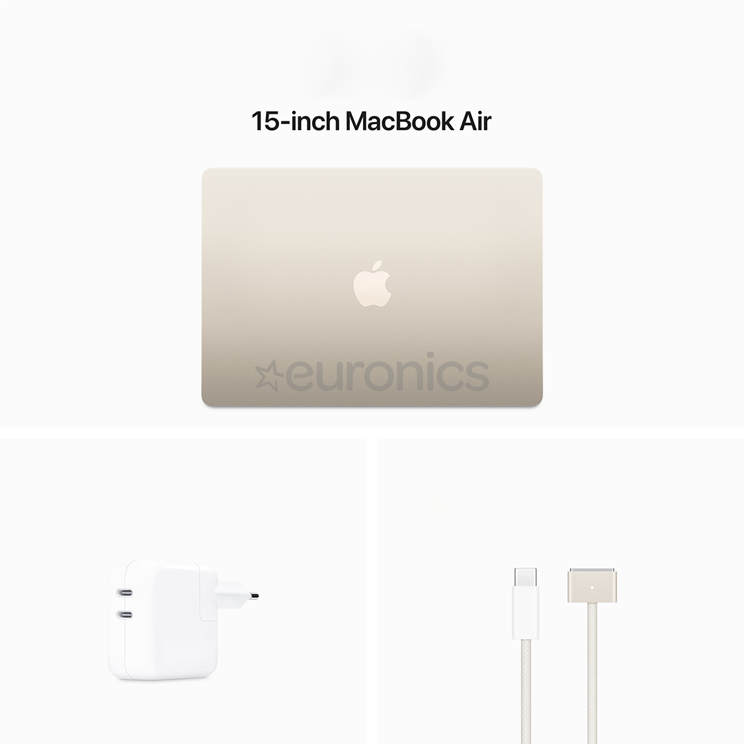 Apple MacBook Air 15'' (2024), M3 8C/10C, 16 GB, 256 GB, RUS, zelta - Portatīvais dators