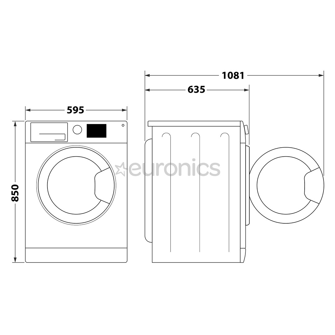 Whirlpool, 11 кг / 7 кг, глубина 60,5 см, 1600 об/мин - Стирально-сушильная машина