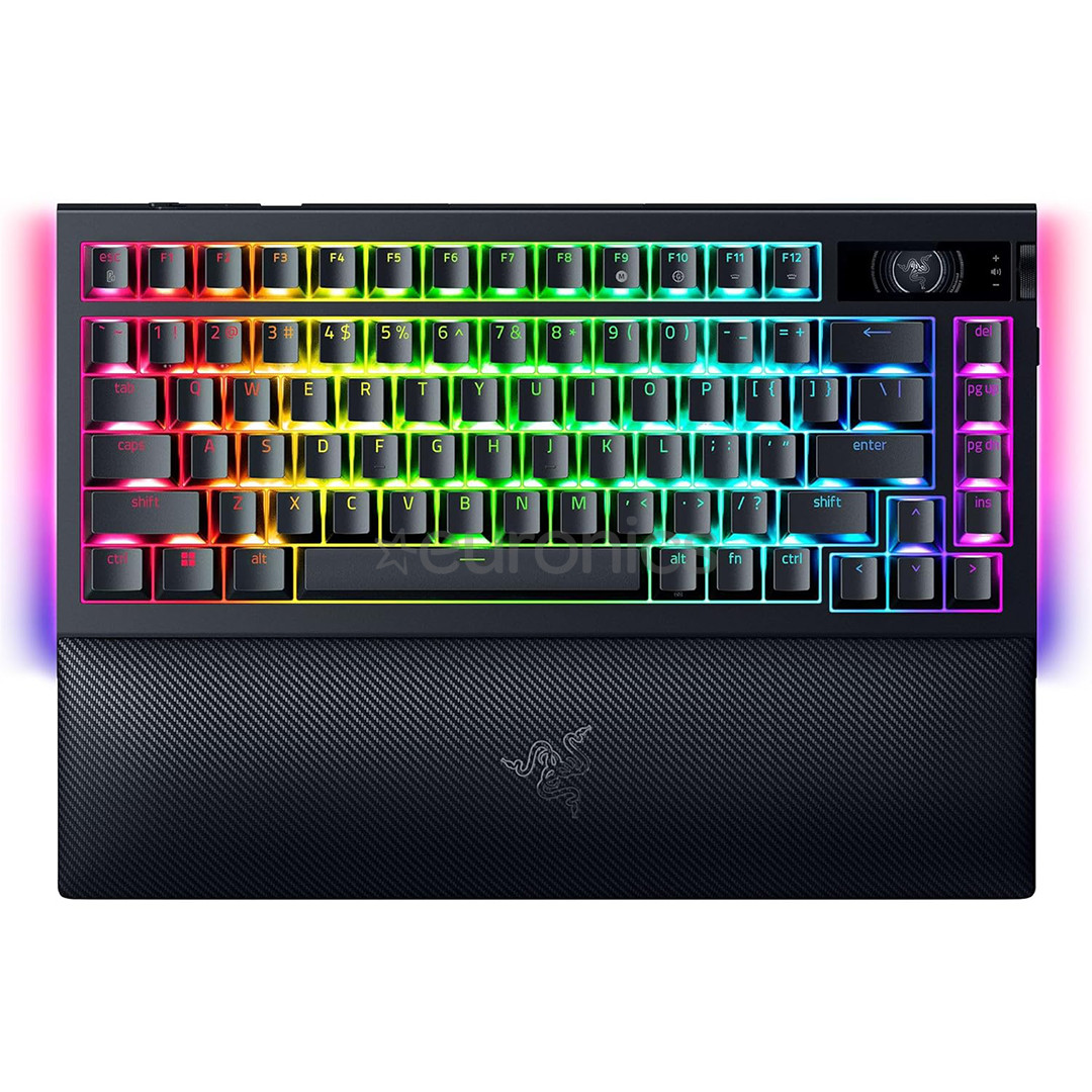 Razer Blackwidow Pro 75%, tactile, melna - Bezvadu klaviatūra