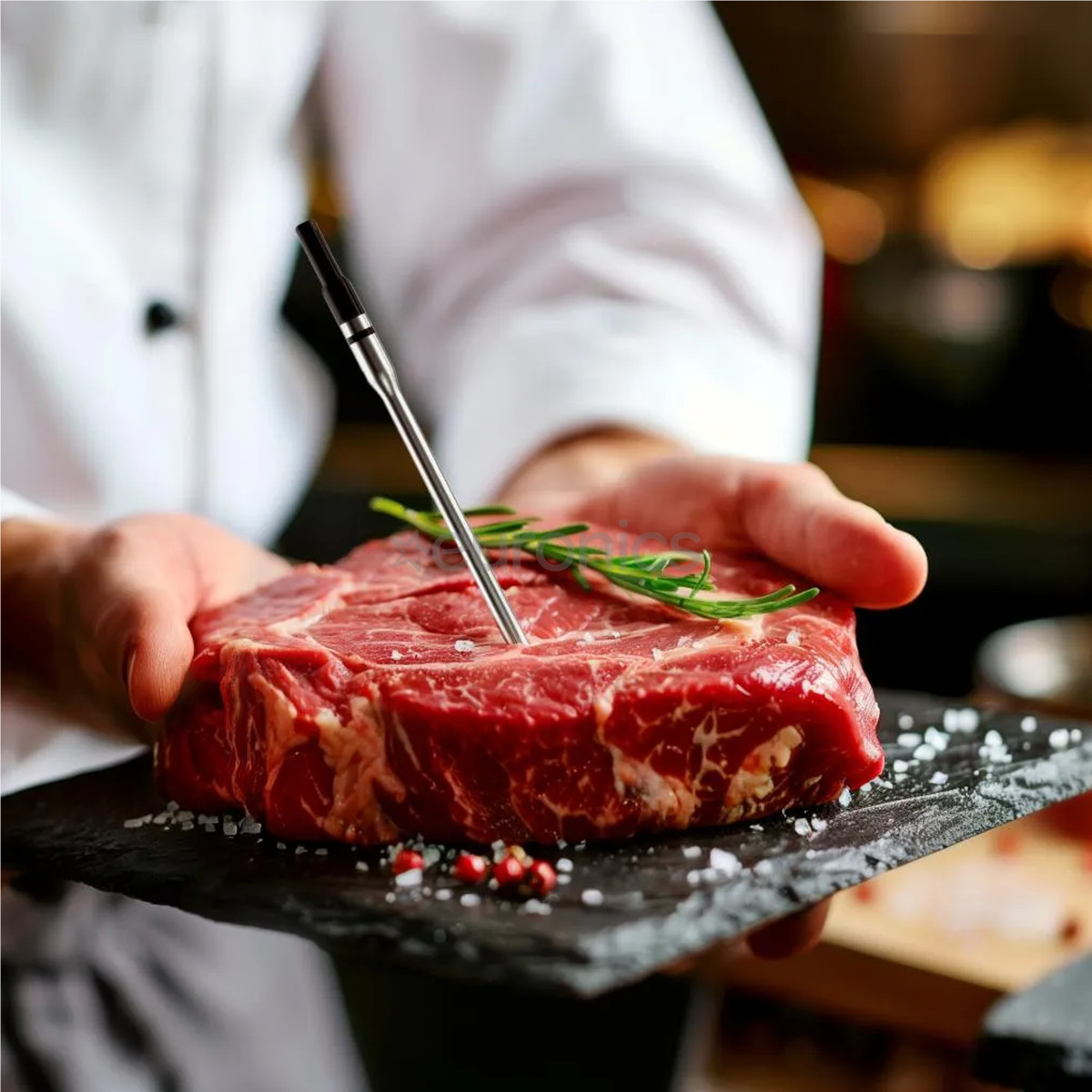 HerQs Double Max, black - Wireless cooking thermometer