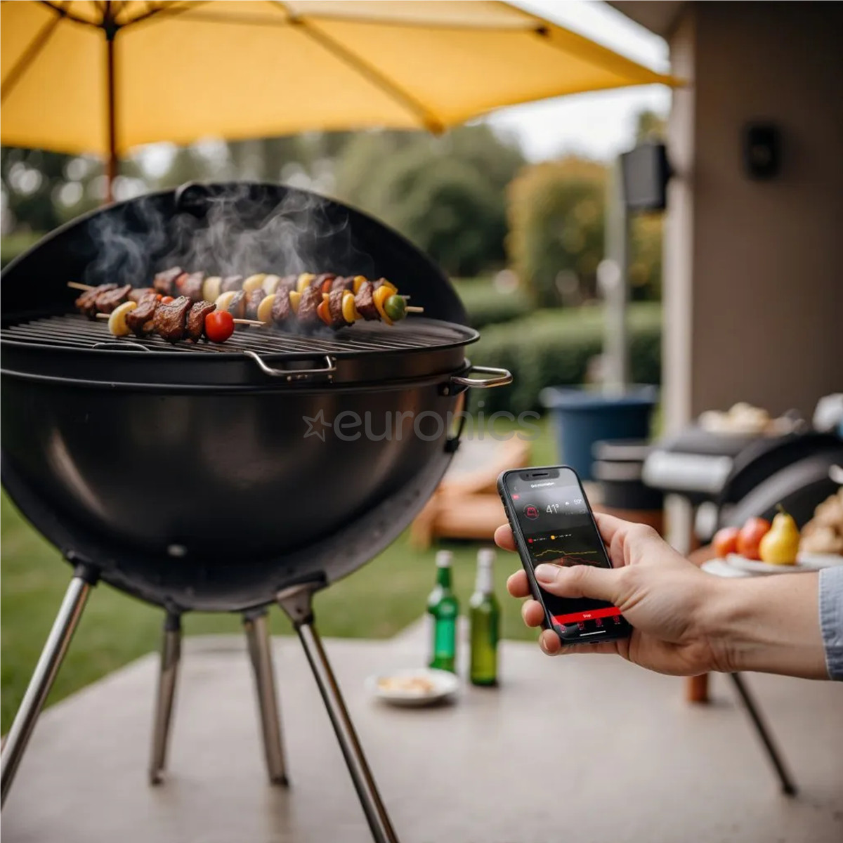 HerQs Double Max, black - Wireless cooking thermometer
