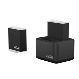 GoPro Dual Battery Charger + Battery for HERO9/10/11/12 Black - Lādētājs un akumulators