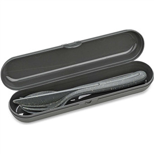 KOZIOL, Klikk Ready, темно-серый - Набор столовых приборов PR000126763