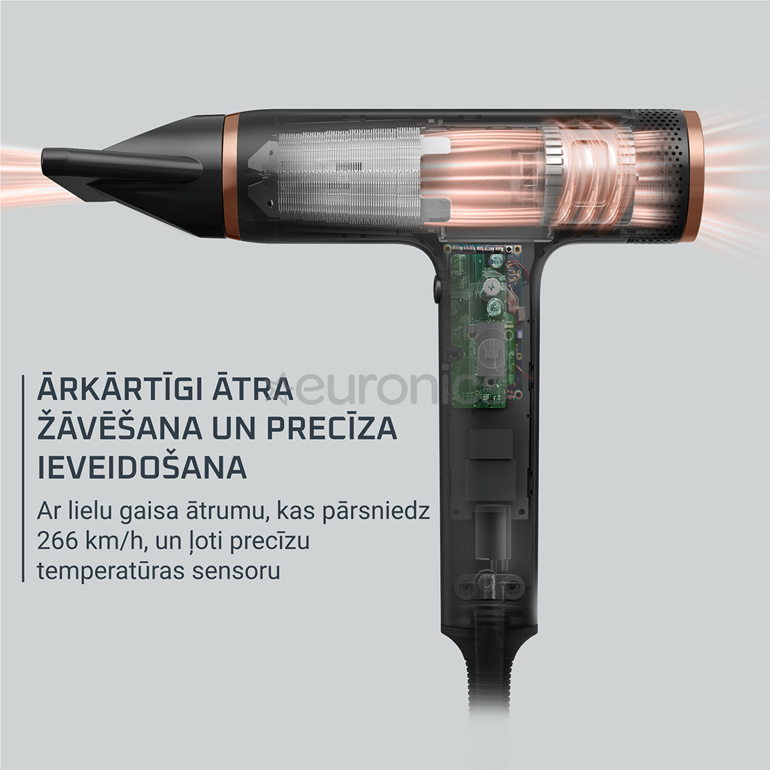 Rowenta NANO, 1700 W, melna - Matu fēns