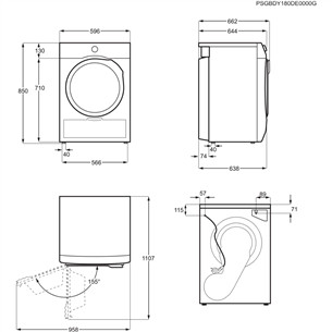 Electrolux 800 UltraCare, 9.0 kg, dziļums 63.8 cm - Veļas žāvētājs