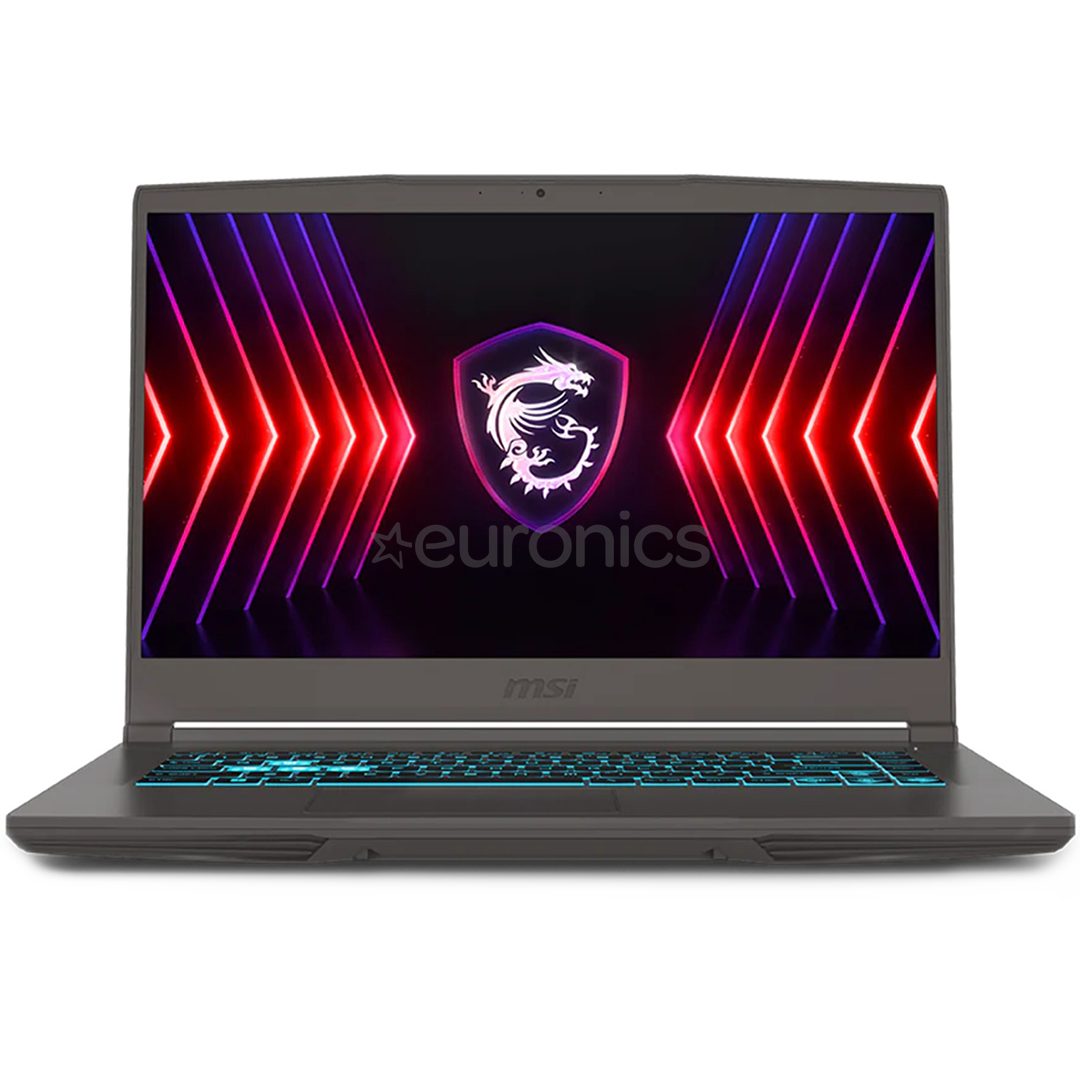 MSI Thin 15, 15,6'', FHD, 144 Hz, i5, 16 GB, 512 GB, RTX 4050, tumši pelēka - Portatīvais dators